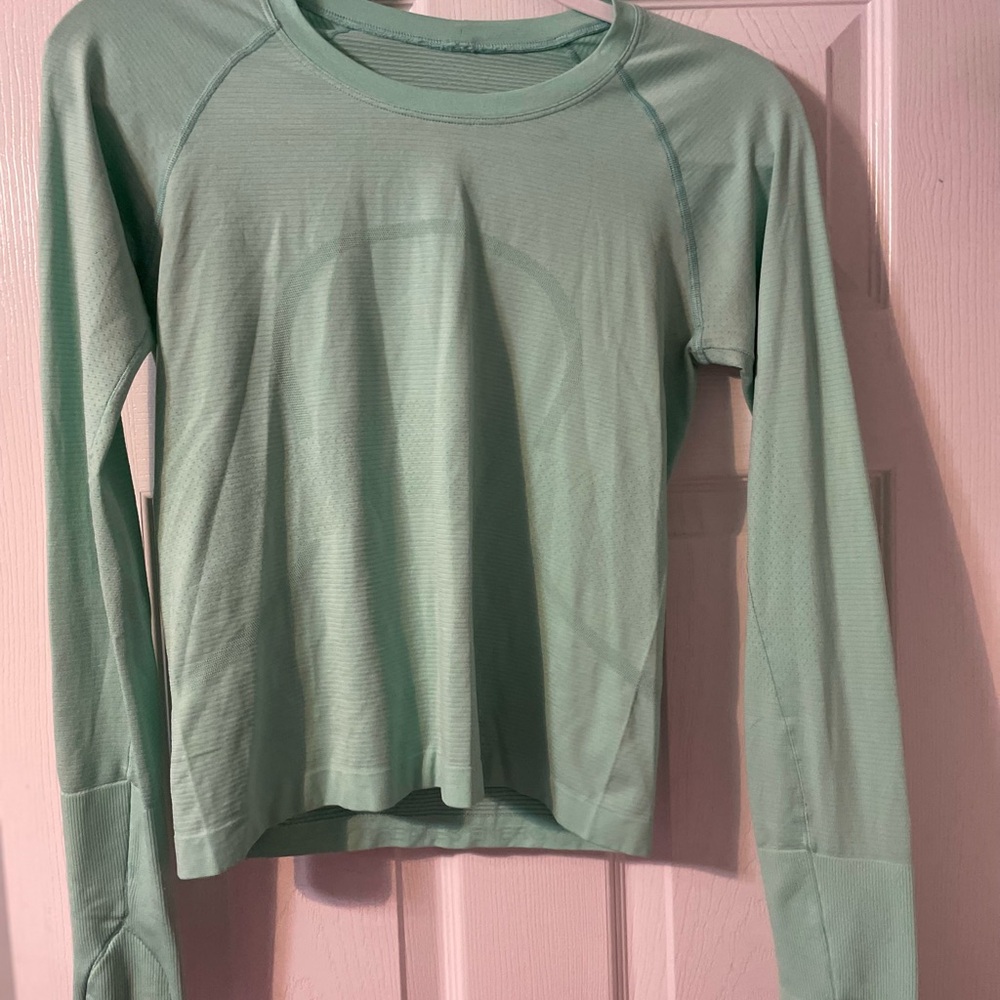 lululemon athletica Light Green Long Sleeve Top